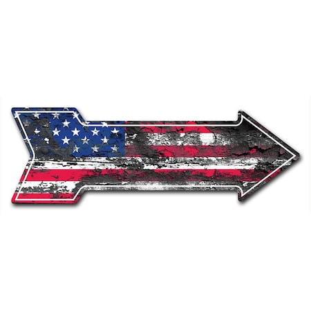 Signmission American Flag 2 Arrow Decal Funny Home Decor 36in Wide D-A-12-999986